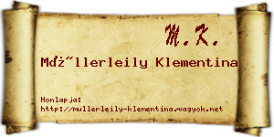Müllerleily Klementina névjegykártya